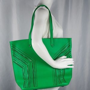 Stella & Dot Green Fillmore Tote with pouch